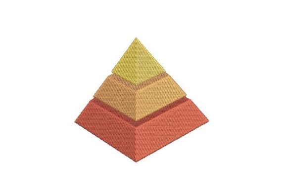 3D Pyramid Embroidery Design
