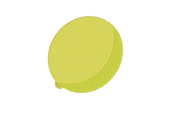 Fresh Lime Fruit Embroidery Design