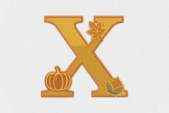 Letter X Autumn Monogram