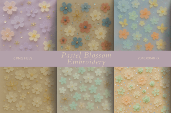 Pastel Blossom Embroidery