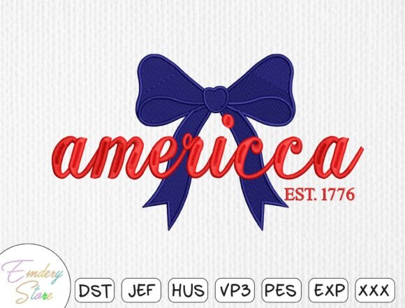 Patriotic USA Embroidery Design