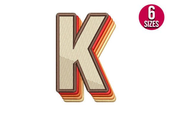 Retro Alphabet Letter K