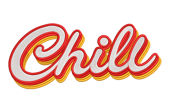 Retro Chill Embroidery Design