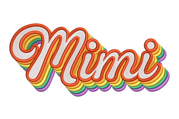 Retro Mimi Embroidery Design