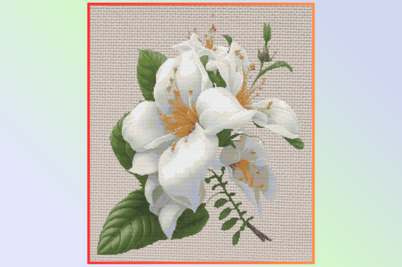 White Lily Cross Stitch
